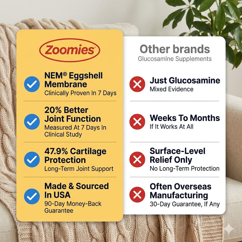 Zoomies Premium Joint Health Chews - Improved Formula